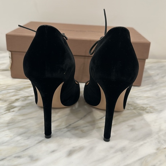 GIANVITO ROSSI JOLENE VELLUTO BLACK 36 1/2 6.5 - Picture 5 of 8